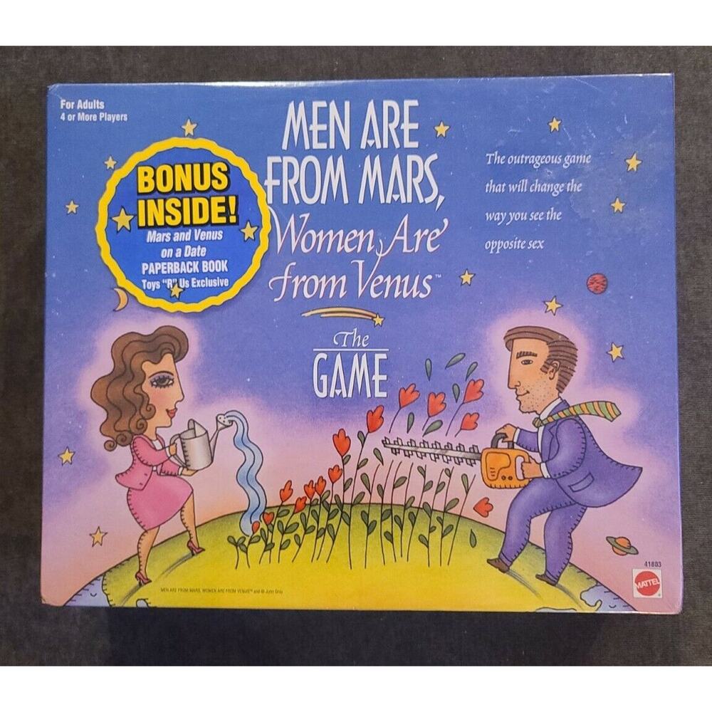 Vtg 1998 Men Are From Mars Women Are From Venus Game Mattel New Sealed